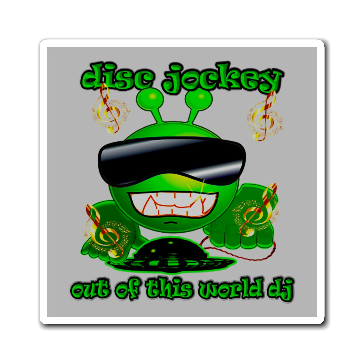disc jockey - Magnets - (light grey)