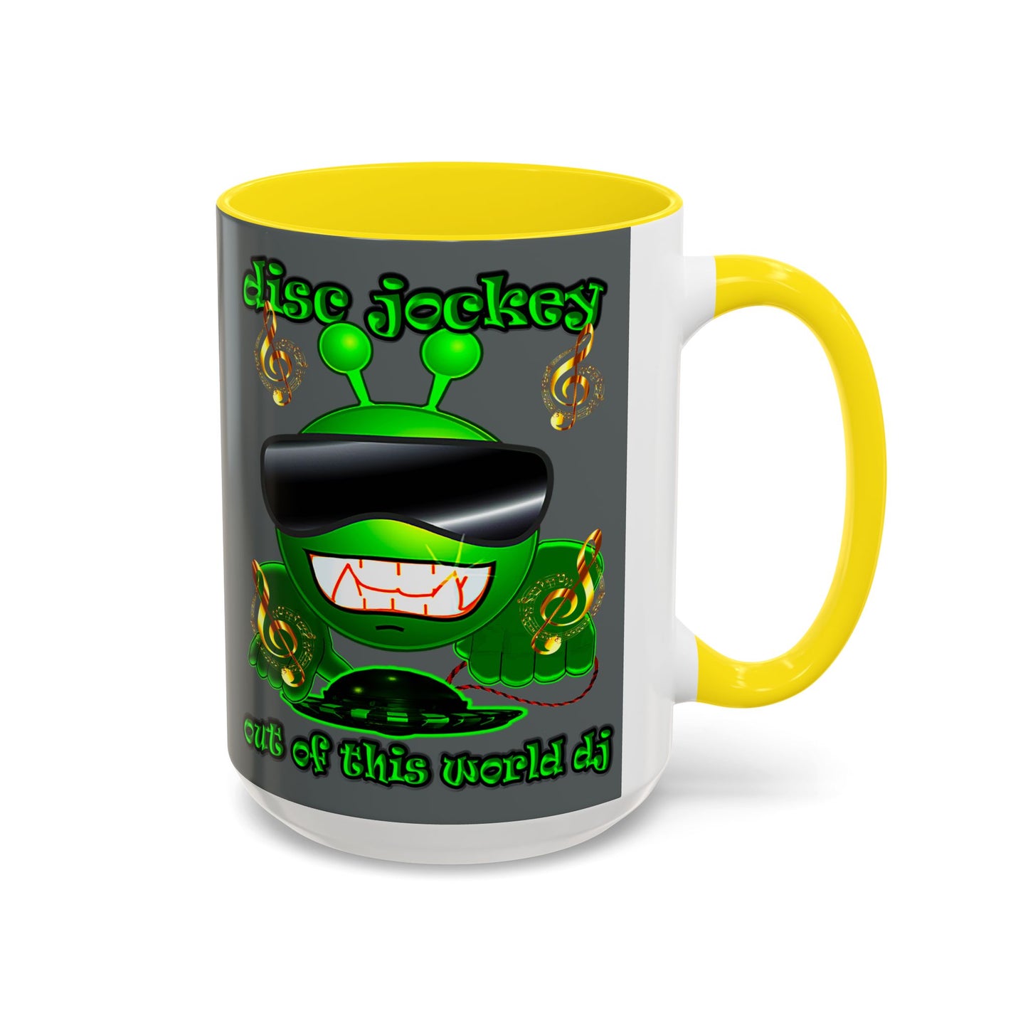 disc jockey - Accent Mug (dark grey)