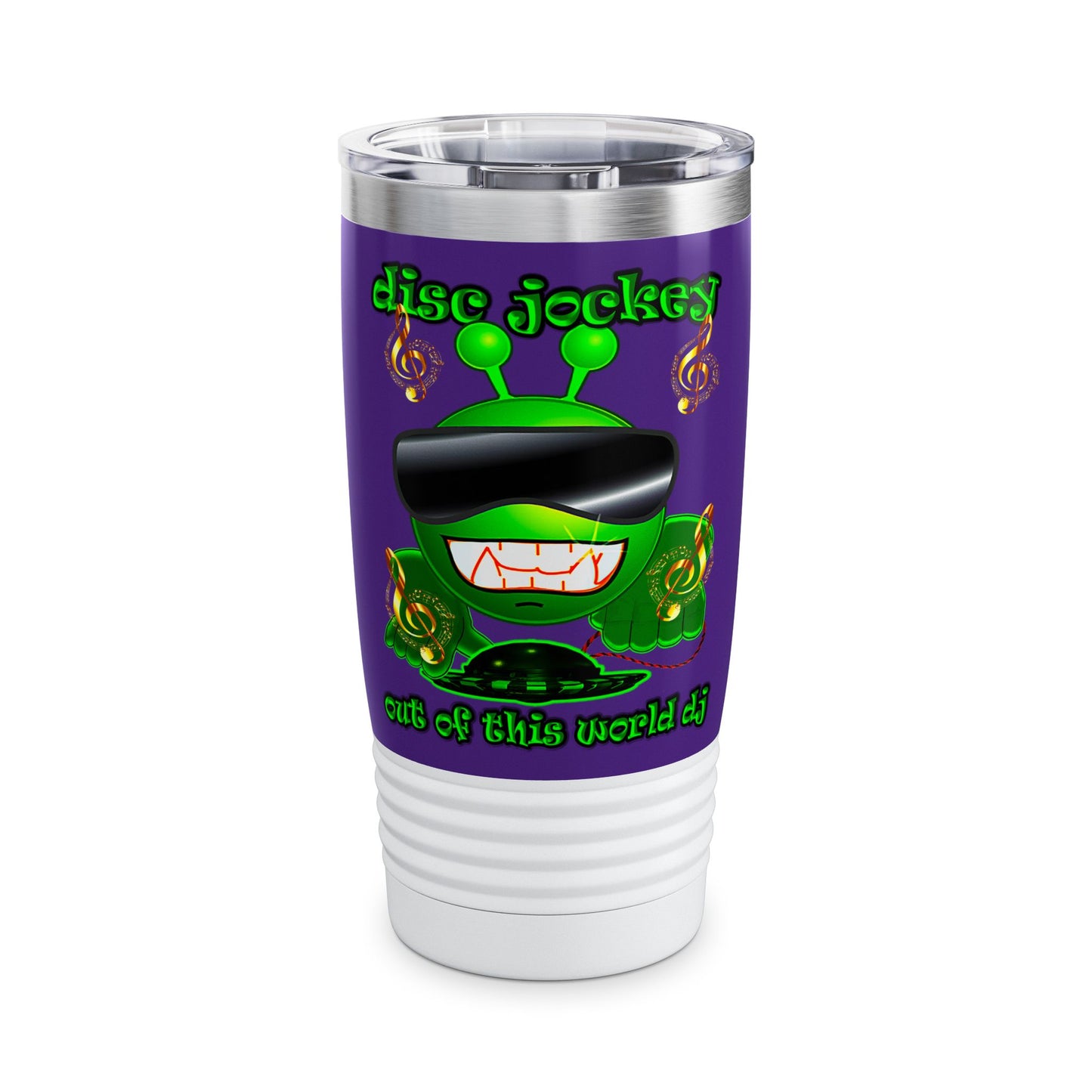 disc jockey - Ringneck Tumbler, 20oz (purple)