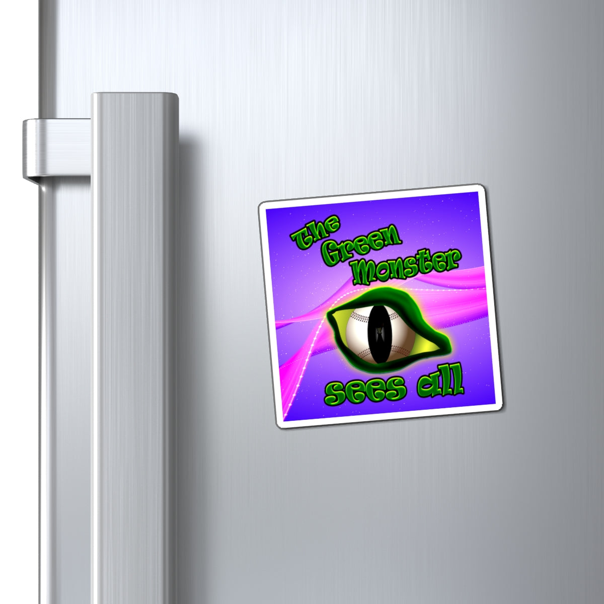 green monster - Magnets - (purple-pink wave)