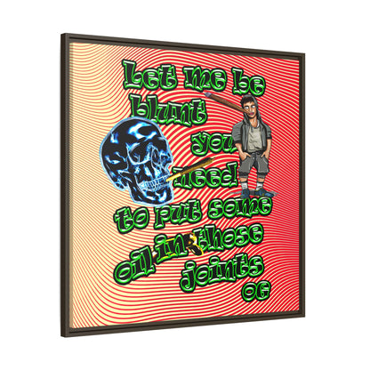 og - framed canvas art (yellow-orange wave)
