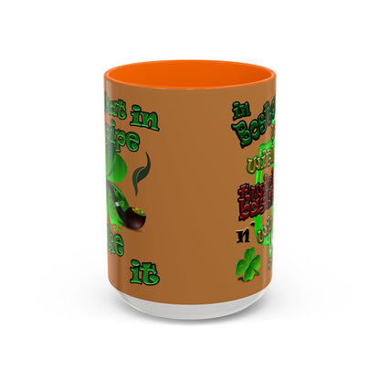 celtics logo - Accent Mug (light brown)