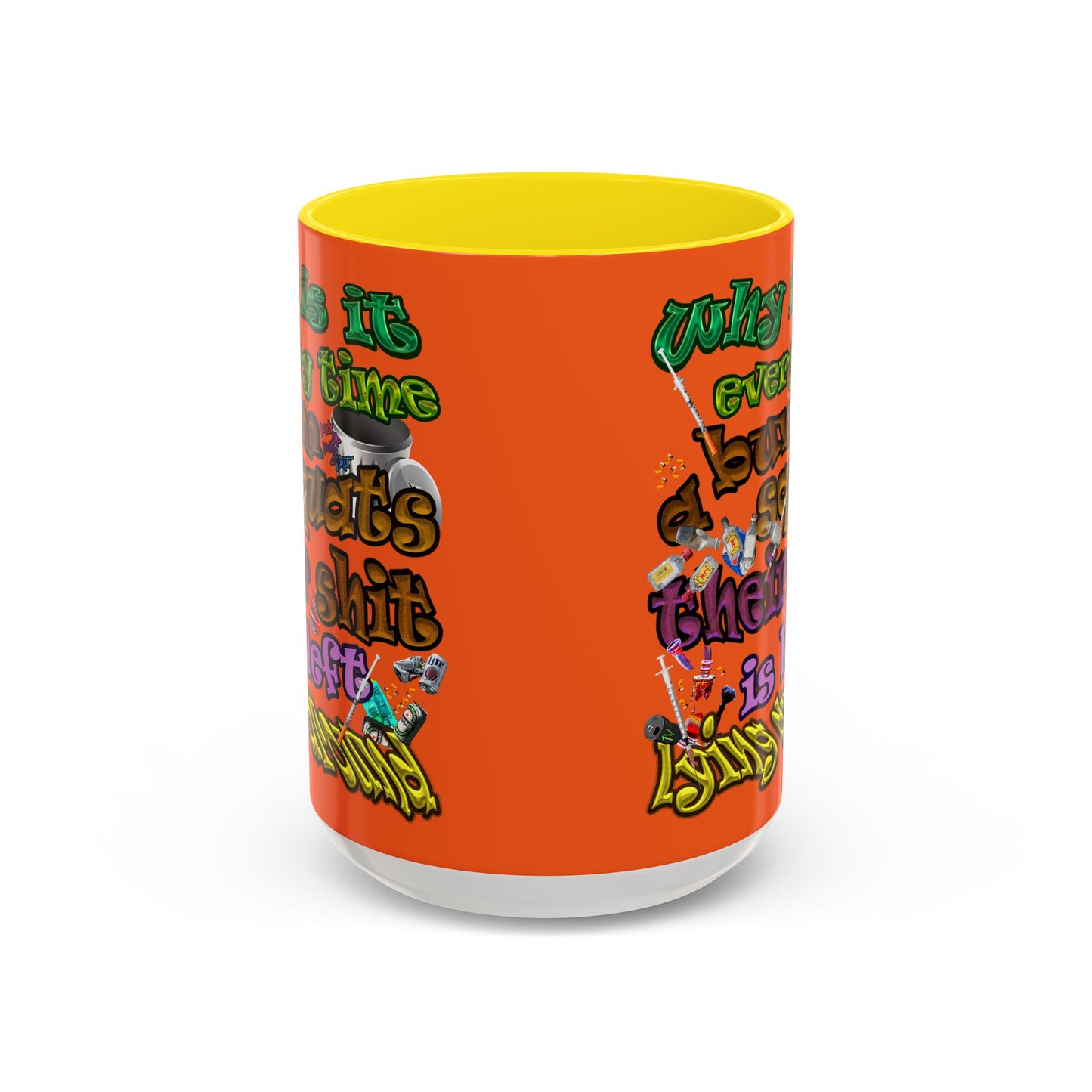 the bum's shit - Accent Mug (orange)