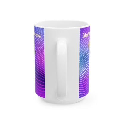 I don't care that your grey - White Mug (purple wave)
