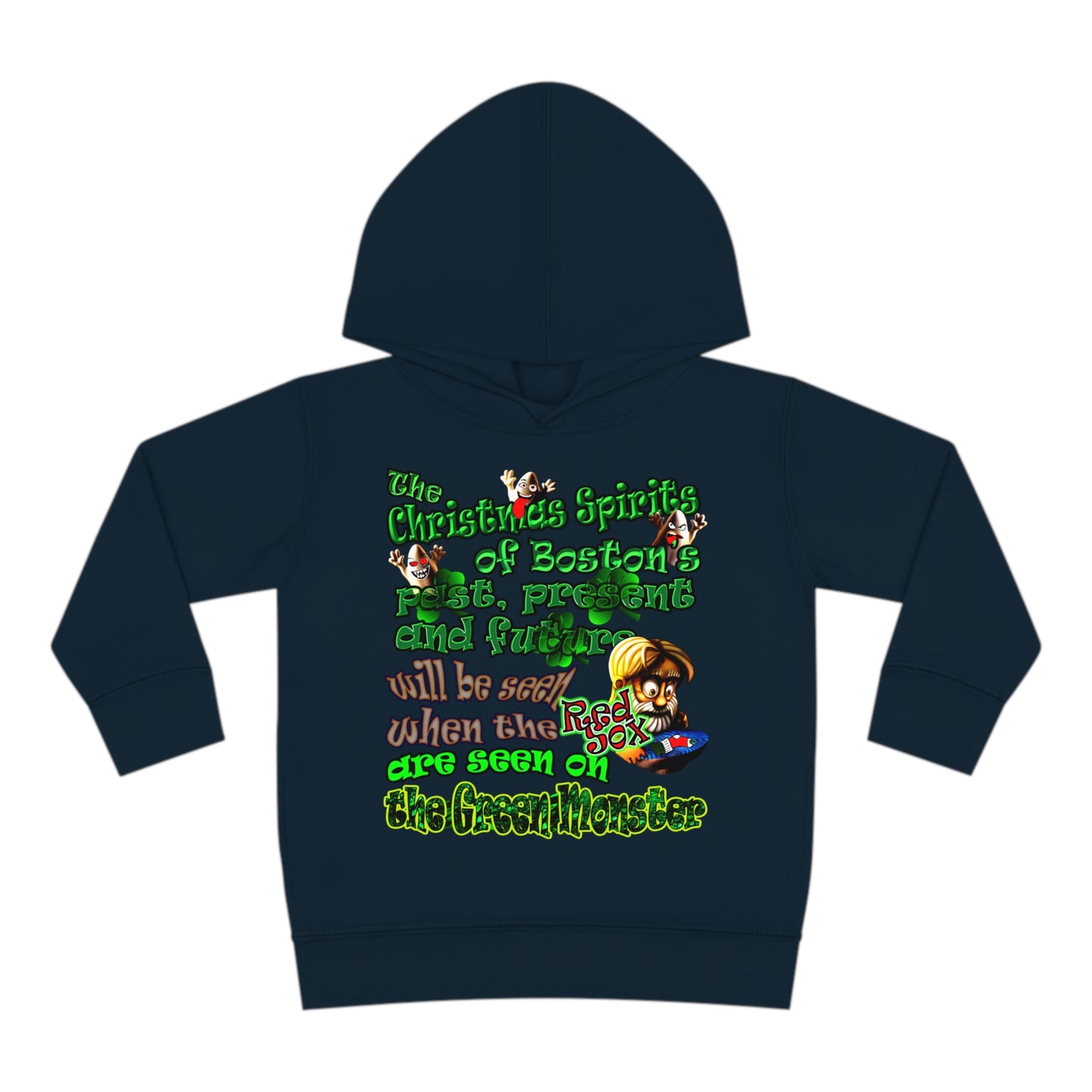christmas spirits of boston - Toddler Pullover Fleece Hoodie