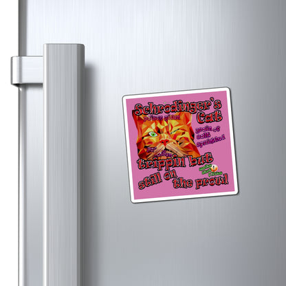 schrodinger's cat - Magnets - (light pink)
