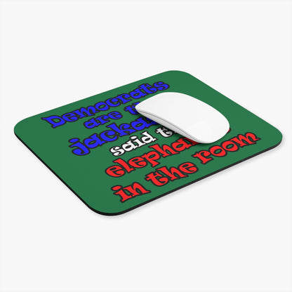 donkeys and elephants - Mouse Pad (Rectangle) (dark green)