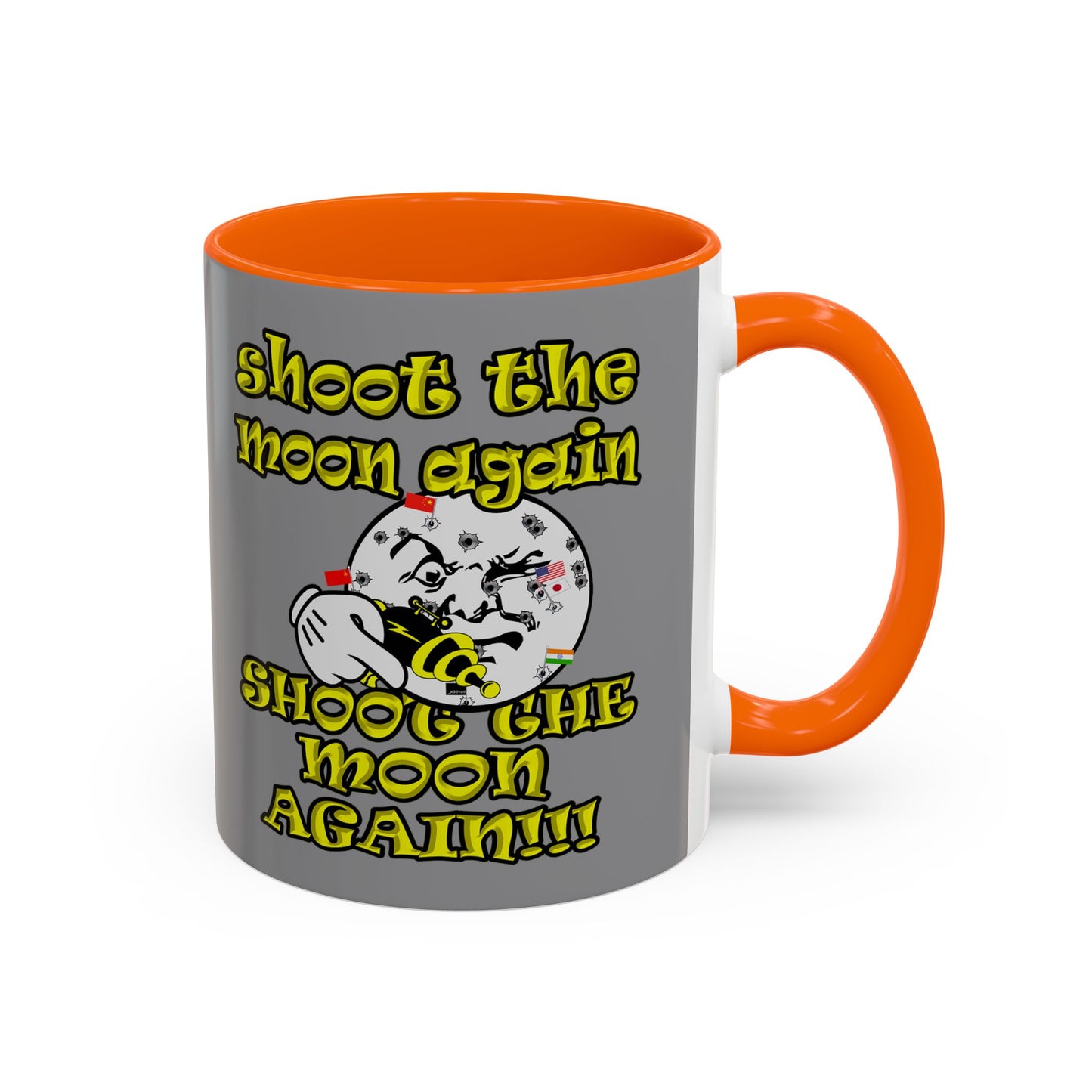 shoot the moon again - Accent Mug (grey)