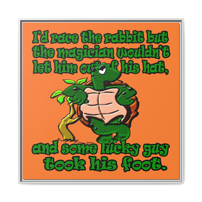 turtle race - framed canvas art (crusta)