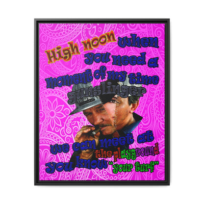 high noon - framed canvas art (pink swirl)