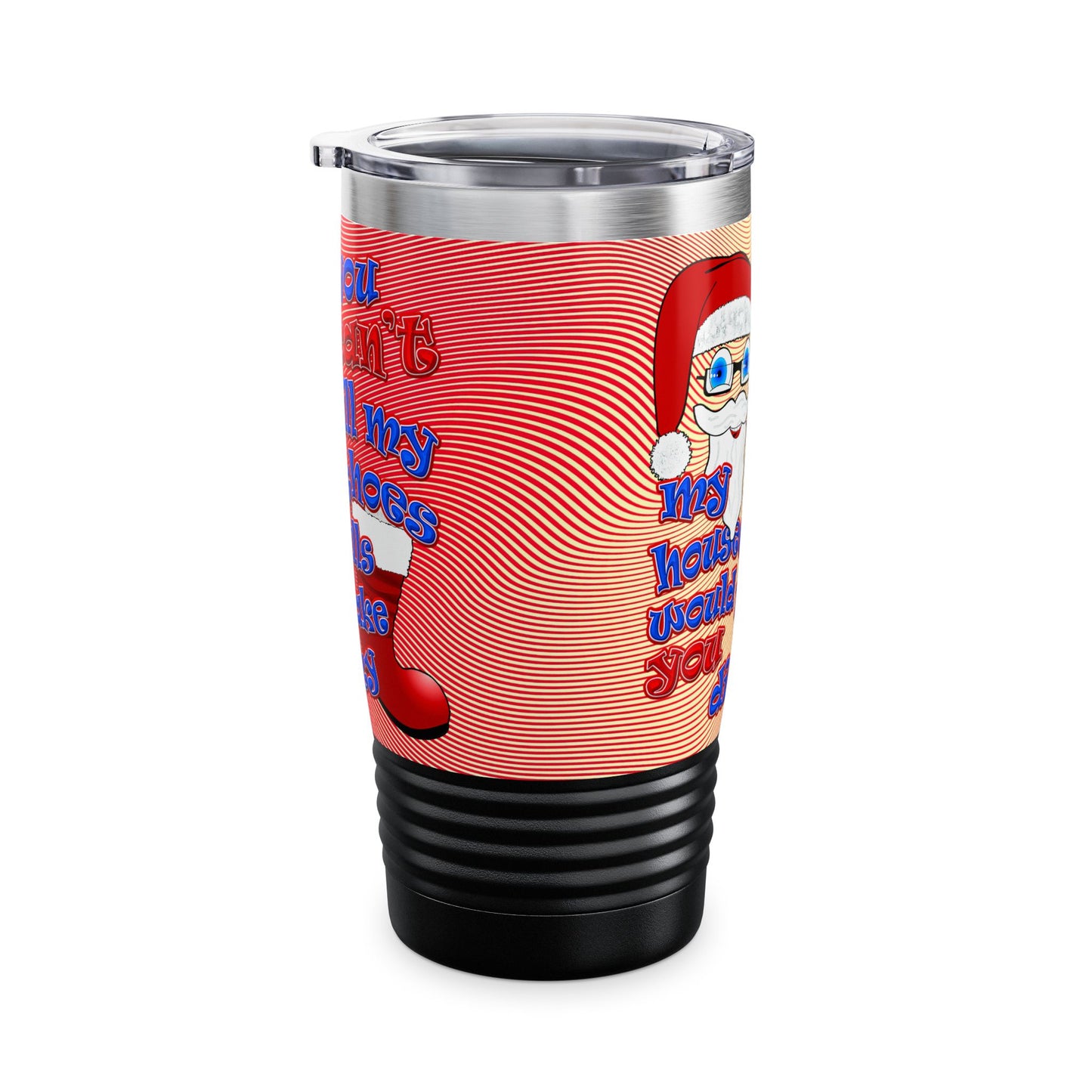 santa's shoes - Ringneck Tumbler, 20oz (yellow-orange wave)