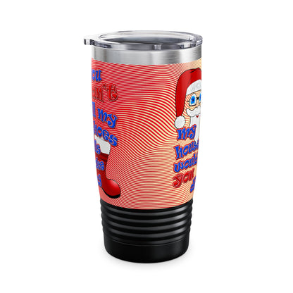 santa's shoes - Ringneck Tumbler, 20oz (yellow-orange wave)