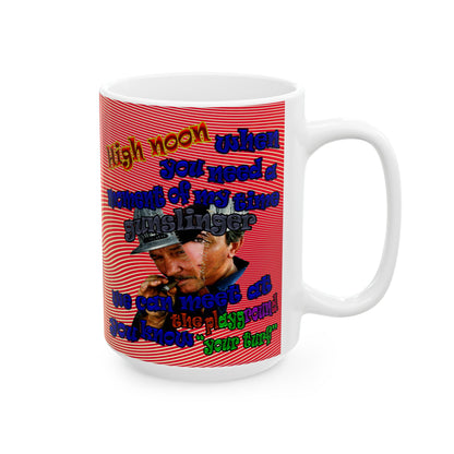 high noon - White Mug (yellow-orange wave)