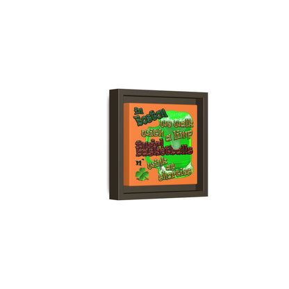 celtics logo - framed canvas art (crusta)
