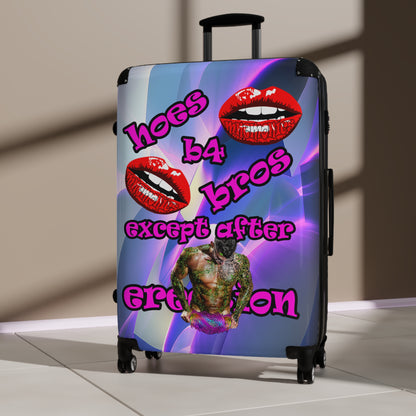 hoes b4 bros - Suitcase (grey-pink wave)