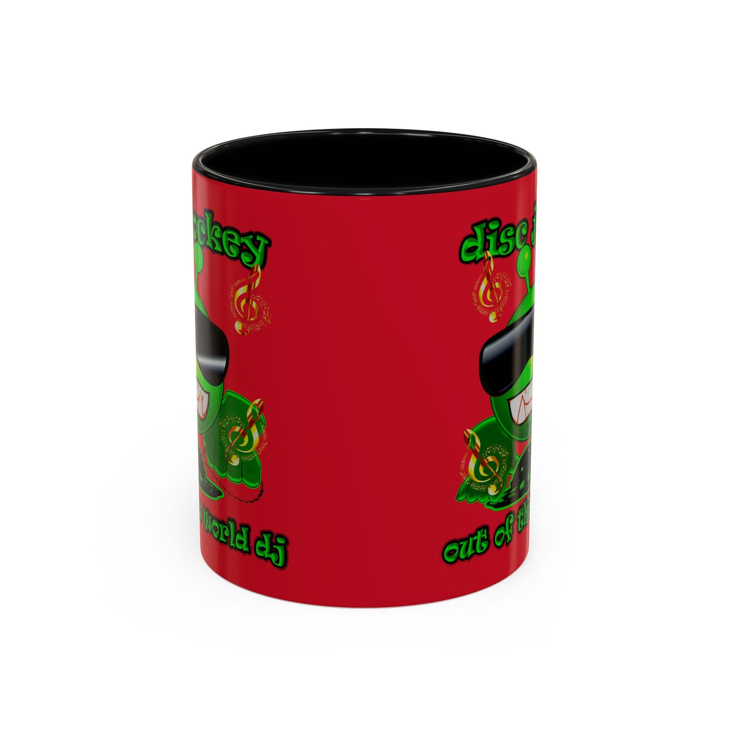 disc jockey - Accent Mug (dark red)