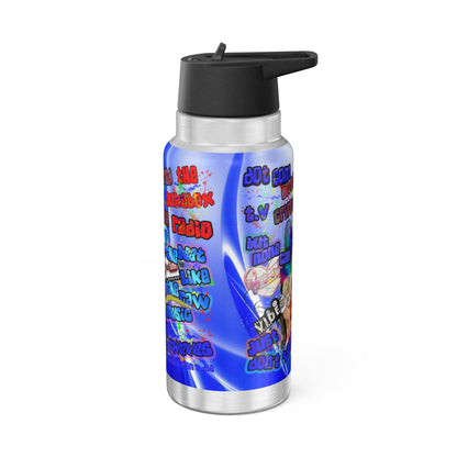 drop the beat - Gator Tumbler, 32oz  (blue-white wave)