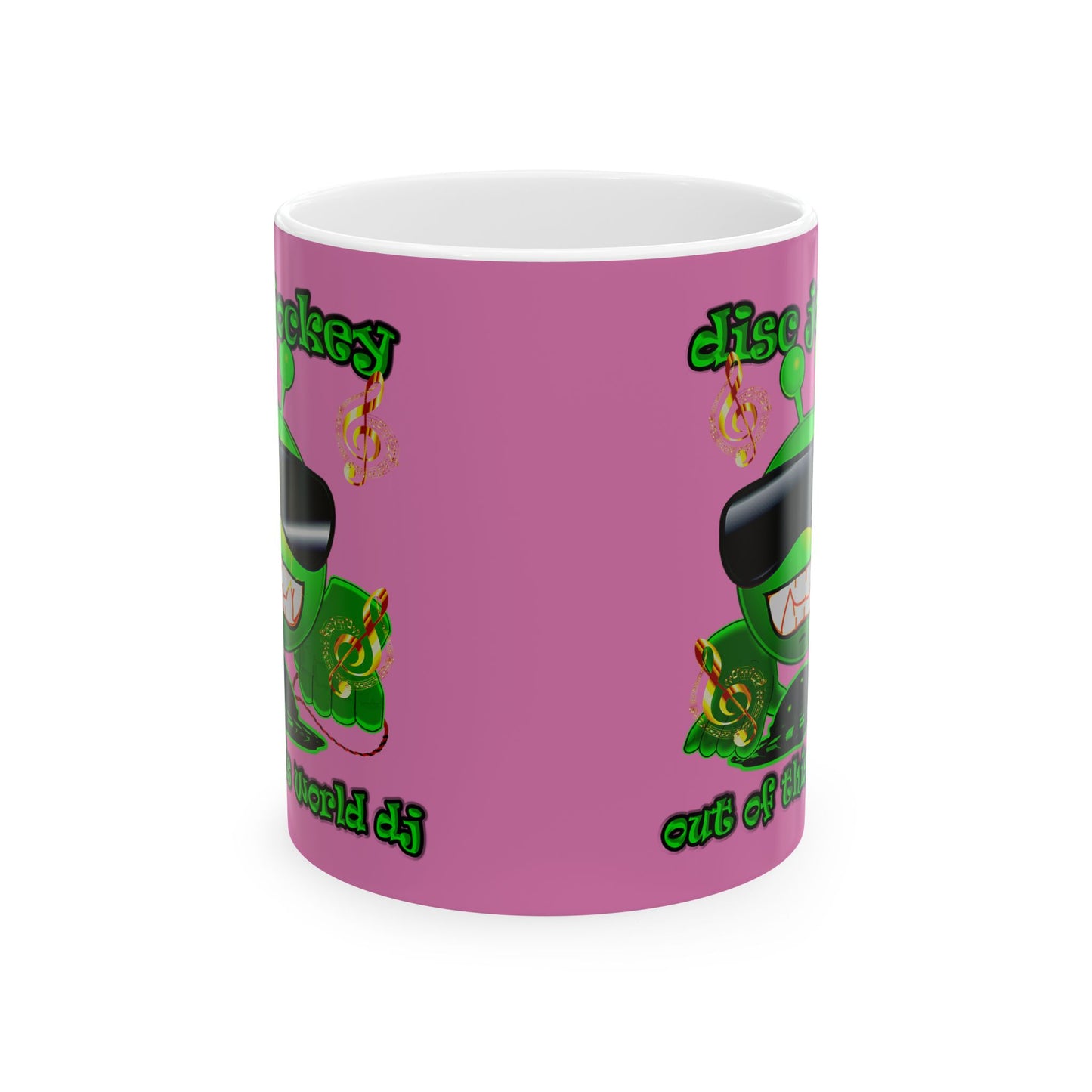 disc jockey - White Mug (light pink)