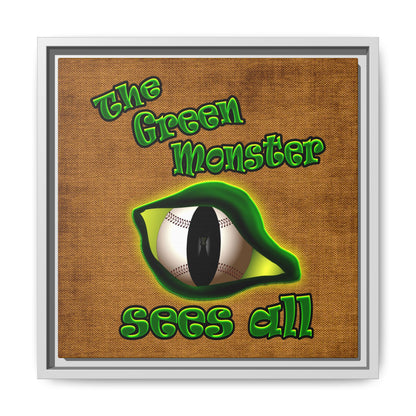 green monster - framed canvas art (brown papyrus)