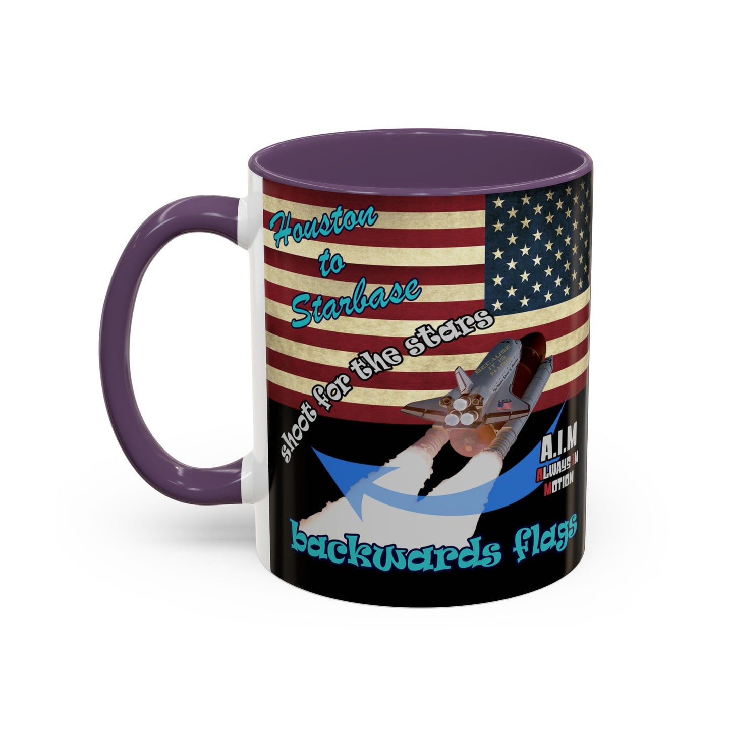 shoot for the stars - Accent Mug (black)