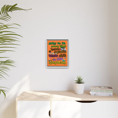 the bum's shit - framed canvas art (crusta)