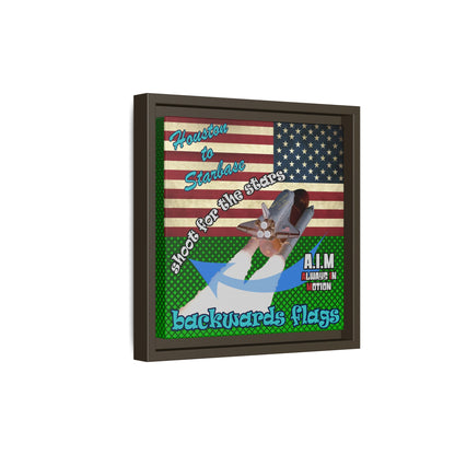 shoot for the stars - framed canvas art (logo green)