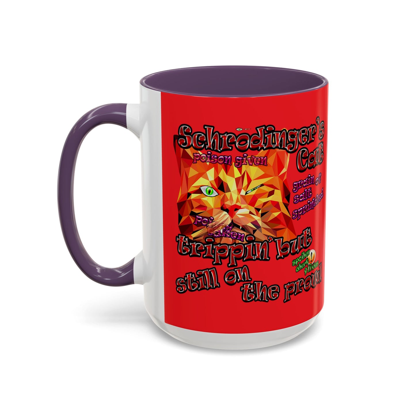 schrodinger's cat - Accent Mug (red)