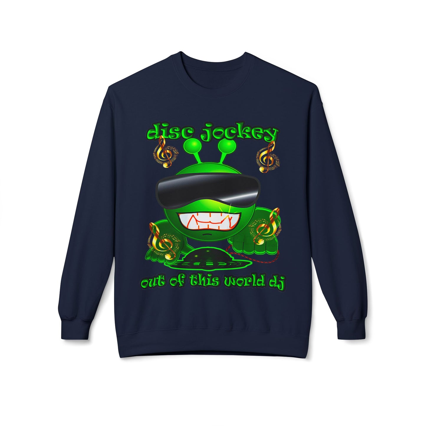 disc jockey - Unisex Midweight Softstyle Fleece Crewneck Sweatshirt