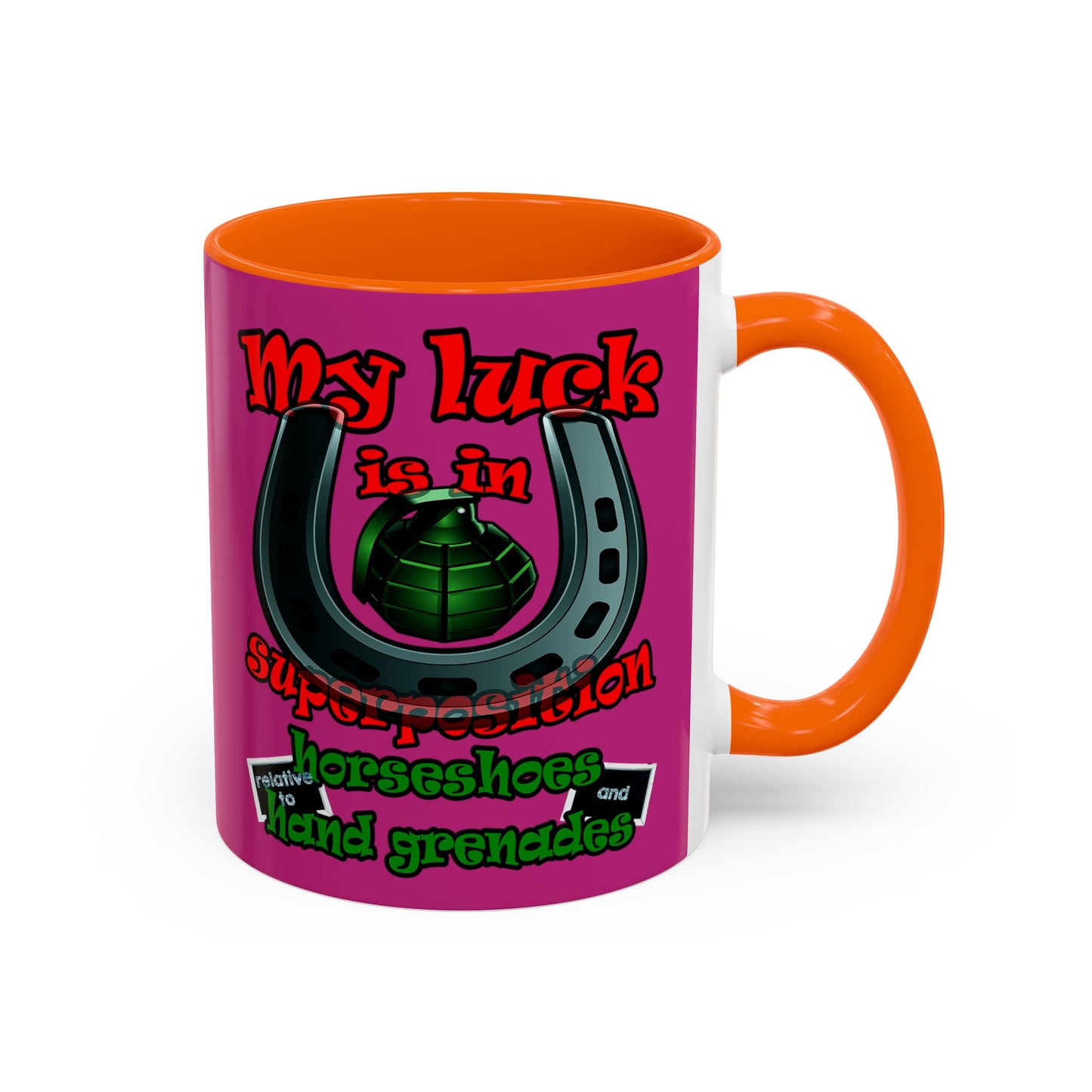 my luck - Accent Mug (pink)