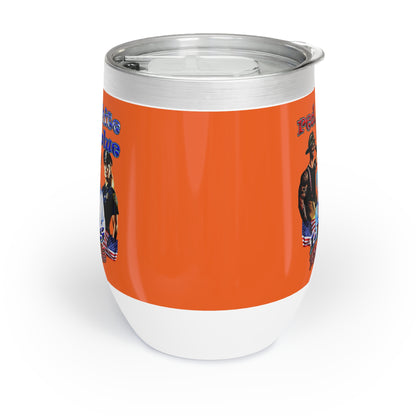 rw&b lives matter - Chill Wine Tumbler (orange)