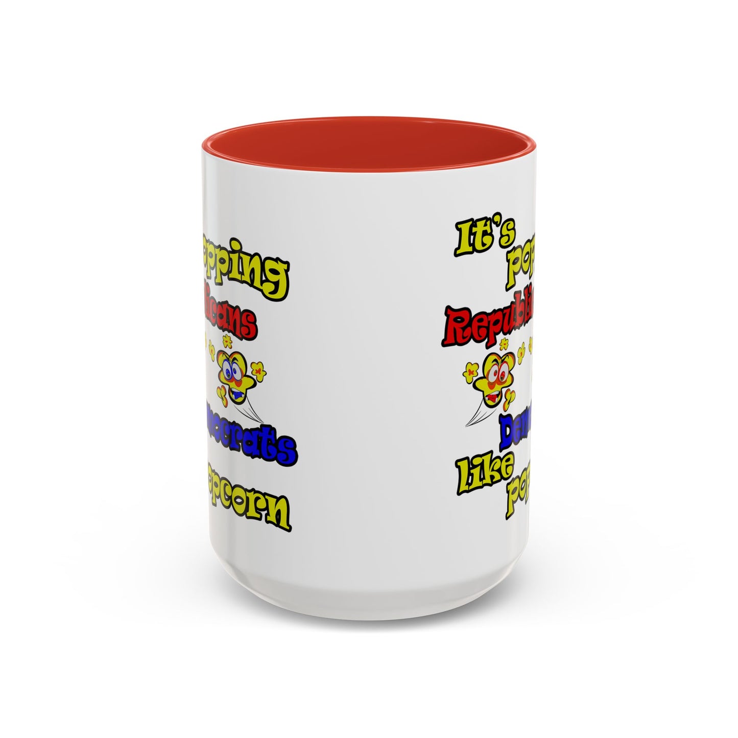 popping like popcorn - Accent Mug (white)