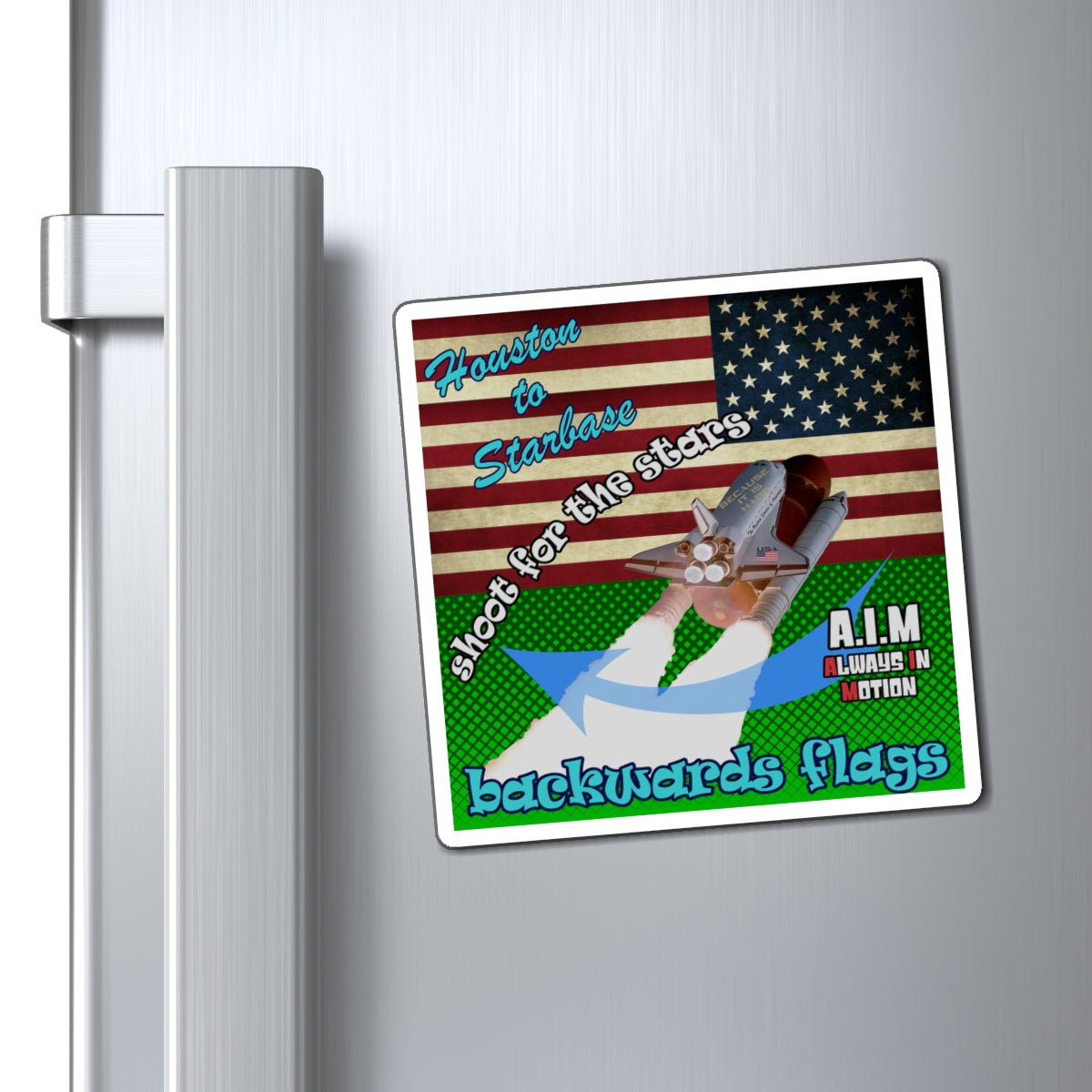 shoot for the stars - Magnets - (logo green)