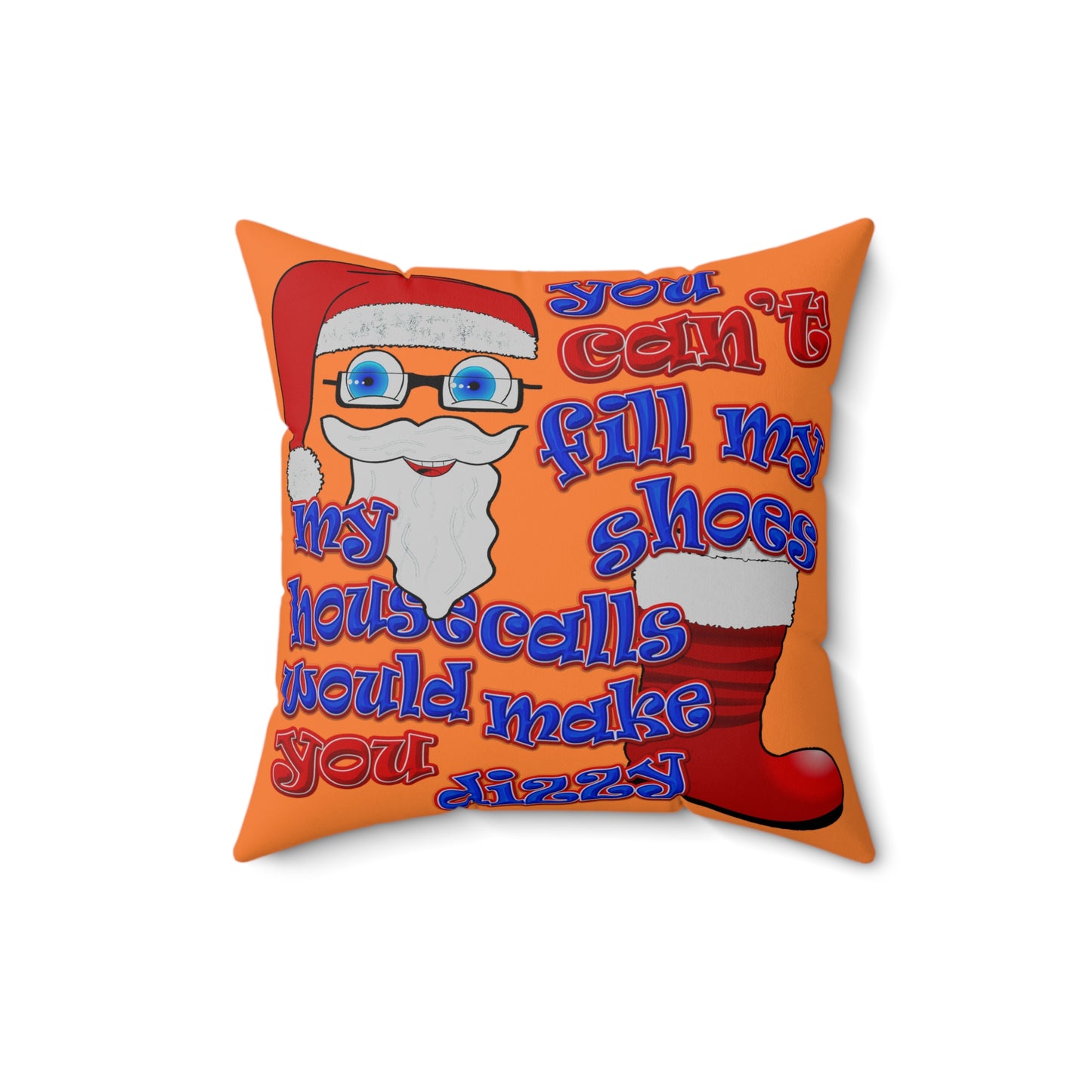 santa's shoes - Spun Polyester Square Pillow - (crusta)