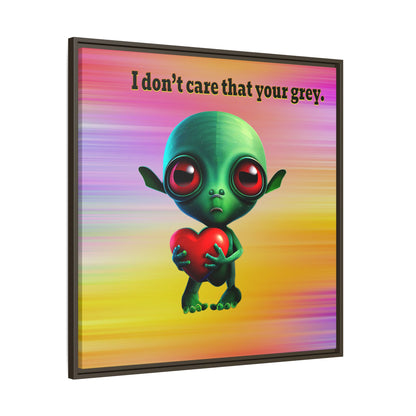 I don't care that your grey - framed canvas art (color blur)