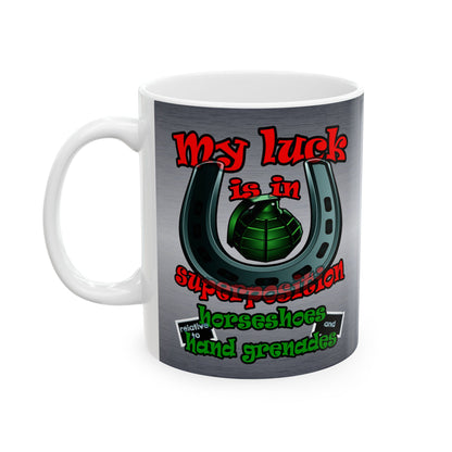 my luck - White Mug (brushed nickel)
