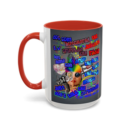 drop the beat - Accent Mug (grey-light grey)