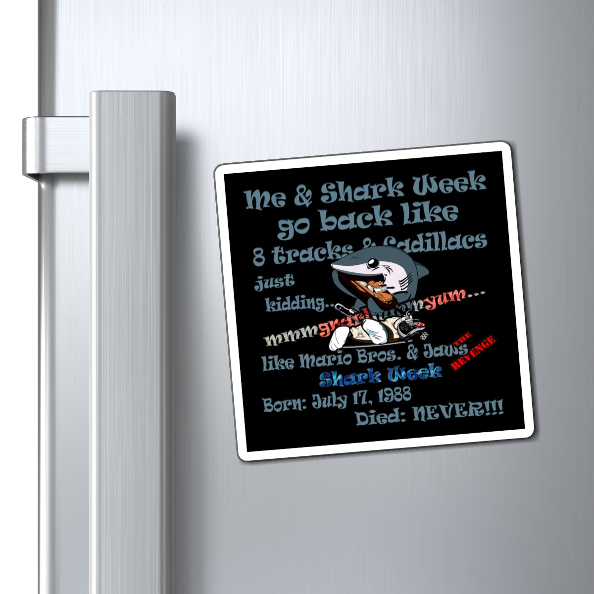 shark week - Magnets - (black)
