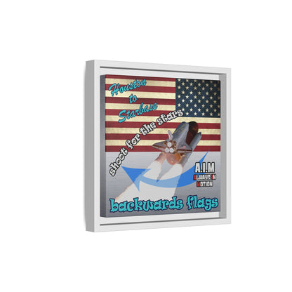 shoot for the stars - framed canvas art (brushed nickel)