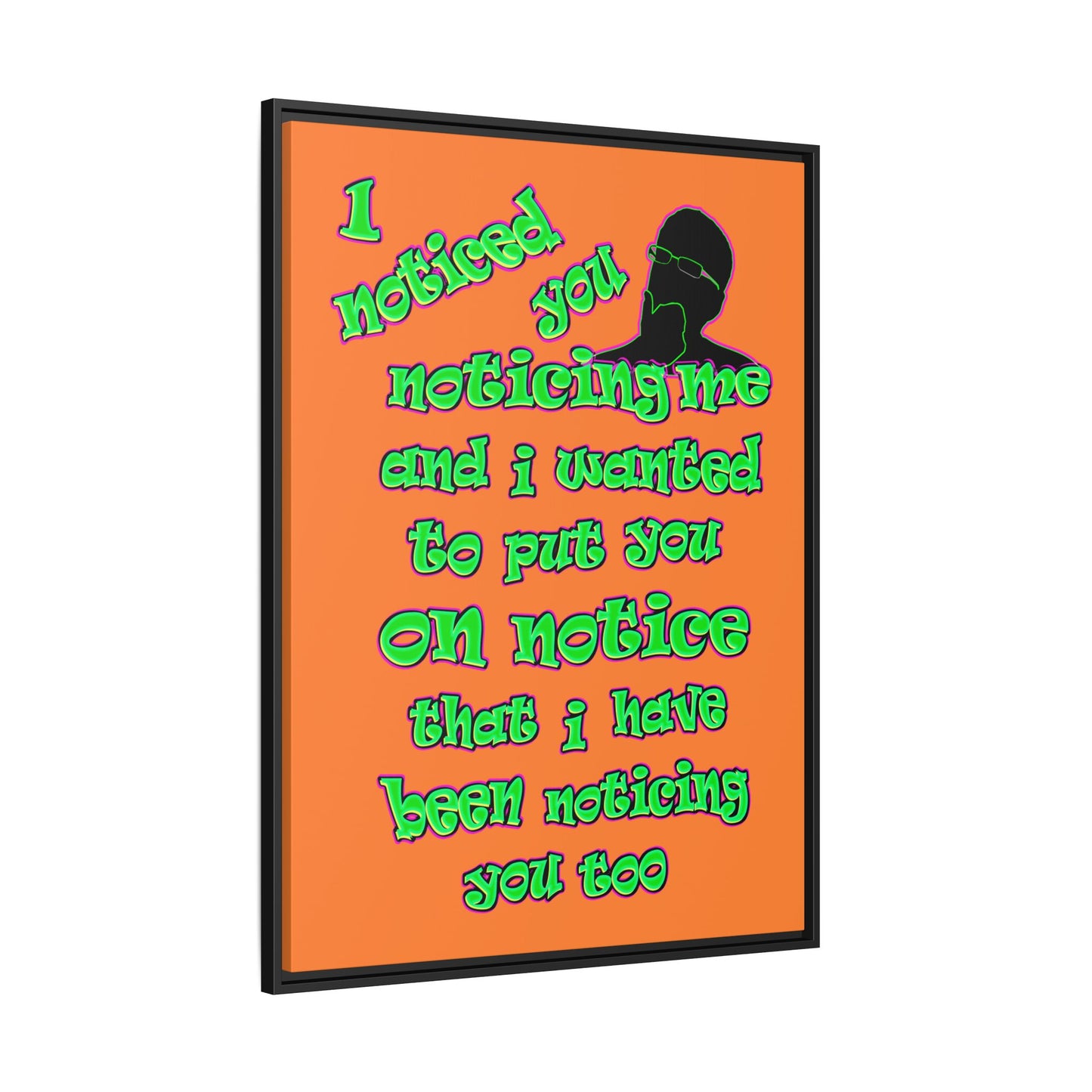 noticed you noticing - framed canvas art (crusta)