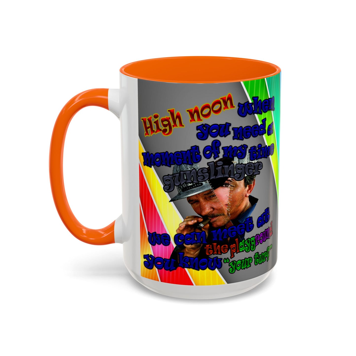 high noon - Accent Mug (rainbow split)