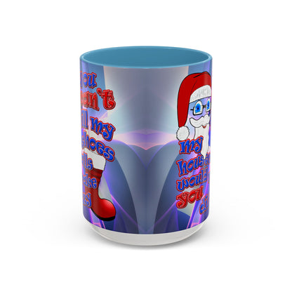 santa's shoes - Accent Mug (grey-pink wave)