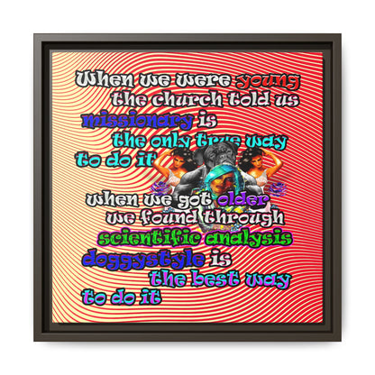 doggystyle - framed canvas art (yellow-orange wave)