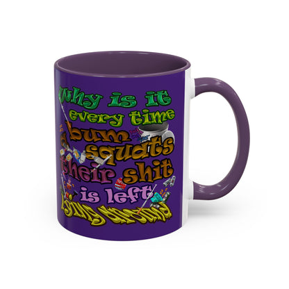 the bum's shit - Accent Mug (purple)