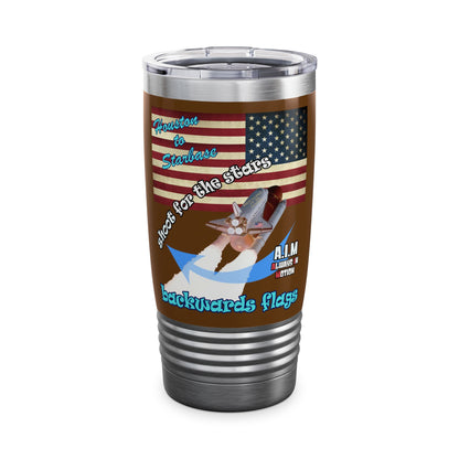 shoot for the stars - Ringneck Tumbler, 20oz (brown)