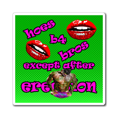 hoes b4 bros - Magnets - (logo green)