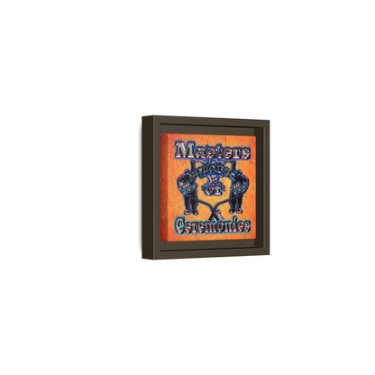 em cee squared - framed canvas art (burnt orange)