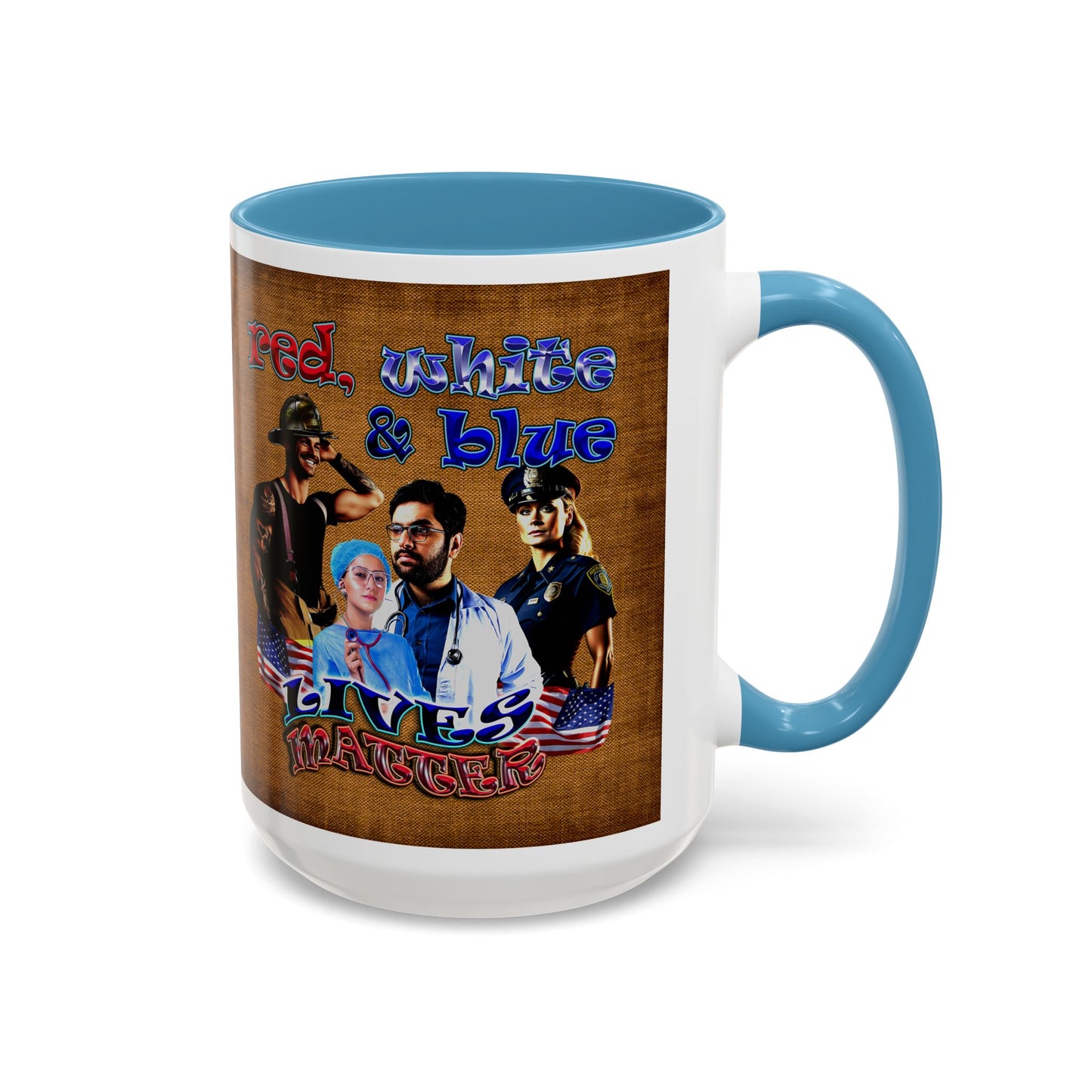 rw&b lives matter - Accent Mug (brown papyrus)