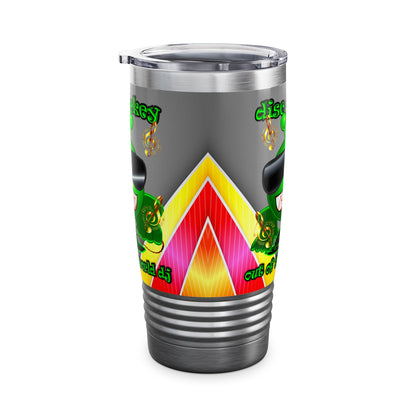 disc jockey - Ringneck Tumbler, 20oz (rainbow split)