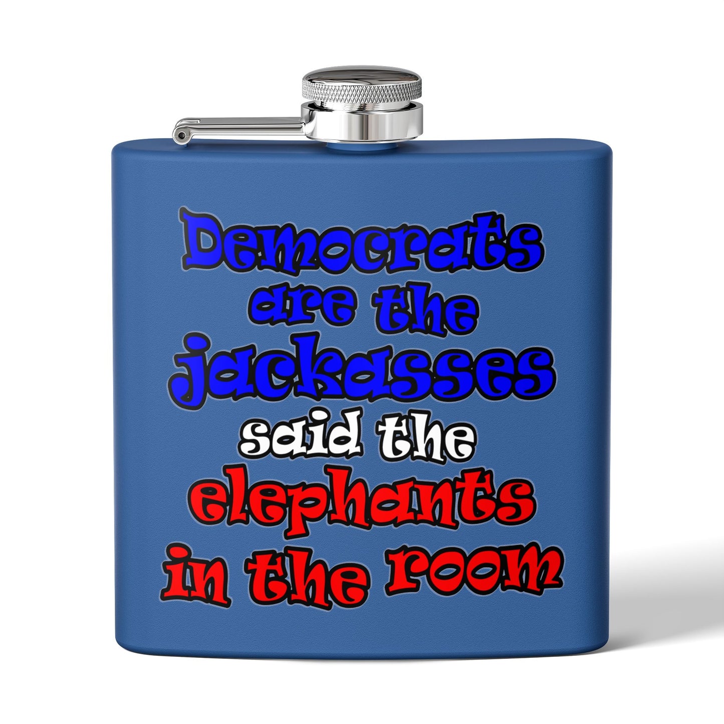 donkeys and elephants - Stainless Steel Flask