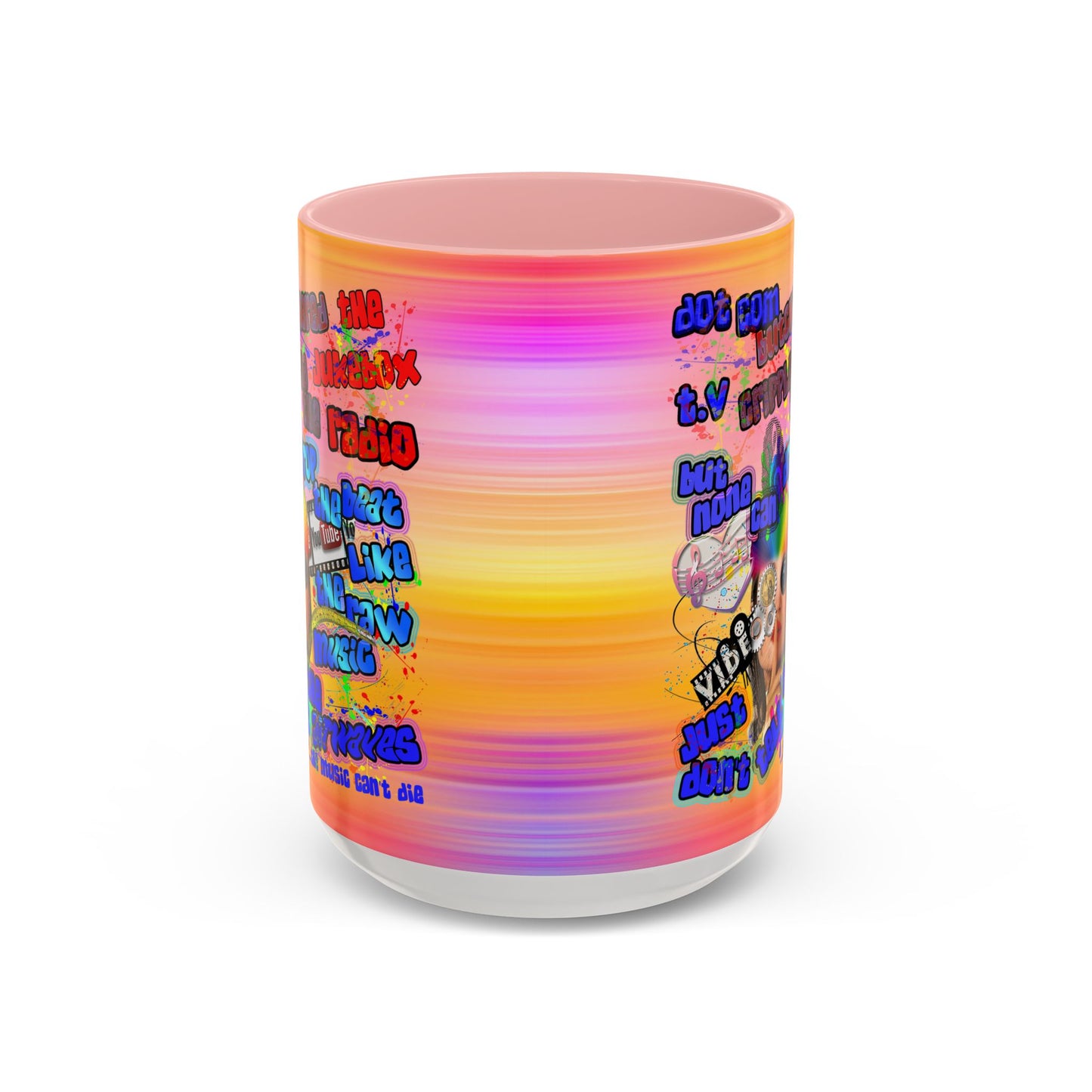 drop the beat - Accent Mug (color blur)